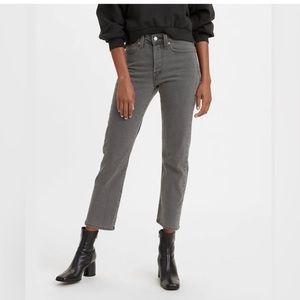 Levi’s Wedgie Straight Leg High Rise Jeans in Cosmic Comet Grey